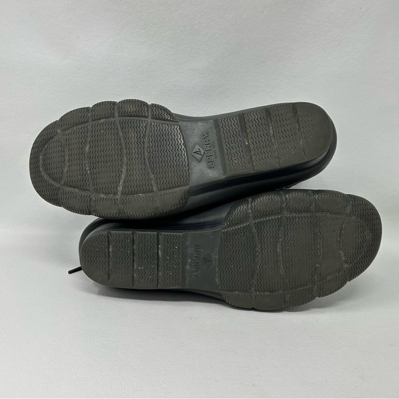 Sperry Top Sider Saltwater Wedge Spray Duck Boot Black STS80769 Women’s Size 10M - Picture 11 of 12